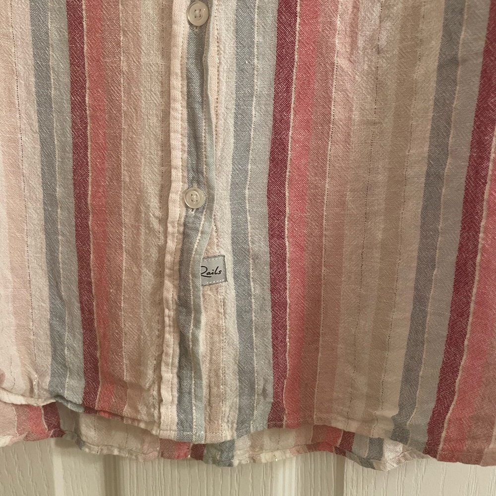RAILS Charli Striped Long Sleeve Striped Multi Colored Button Down - Picture 11 of 12